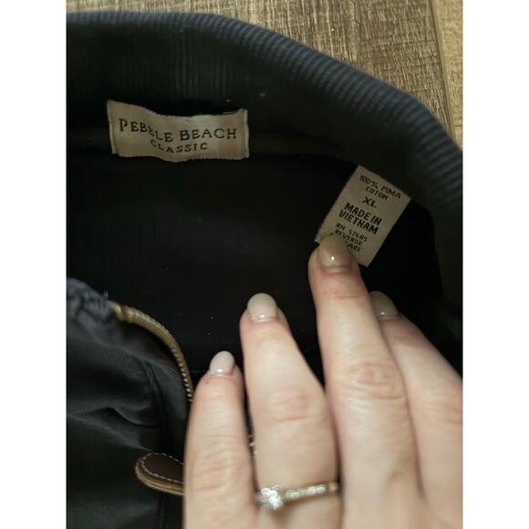 Pebble Beach Golf Links 100% Pima Cotton Quarter Zip Black Size XL Golf Course - Picture 5 of 7